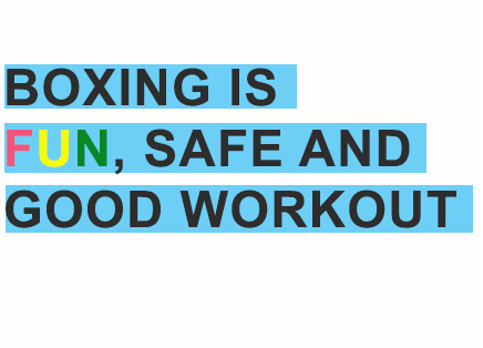 Boxing is fun!